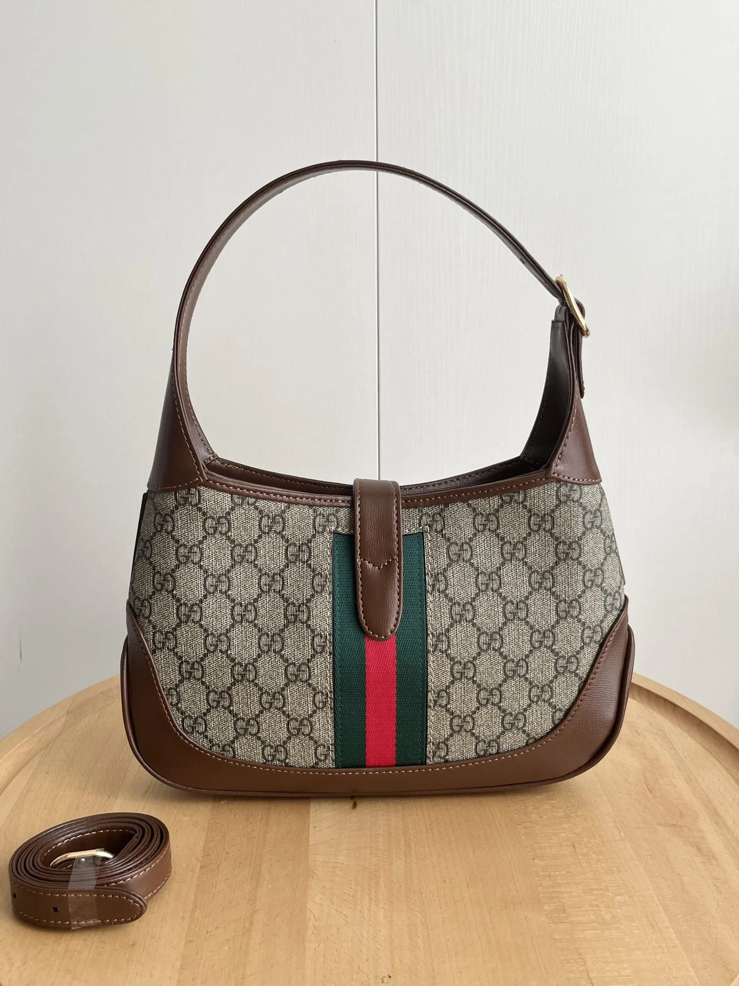 Gucci Jackie 1961 Shoulder Bag Small GG Beige/Ebony - Bag