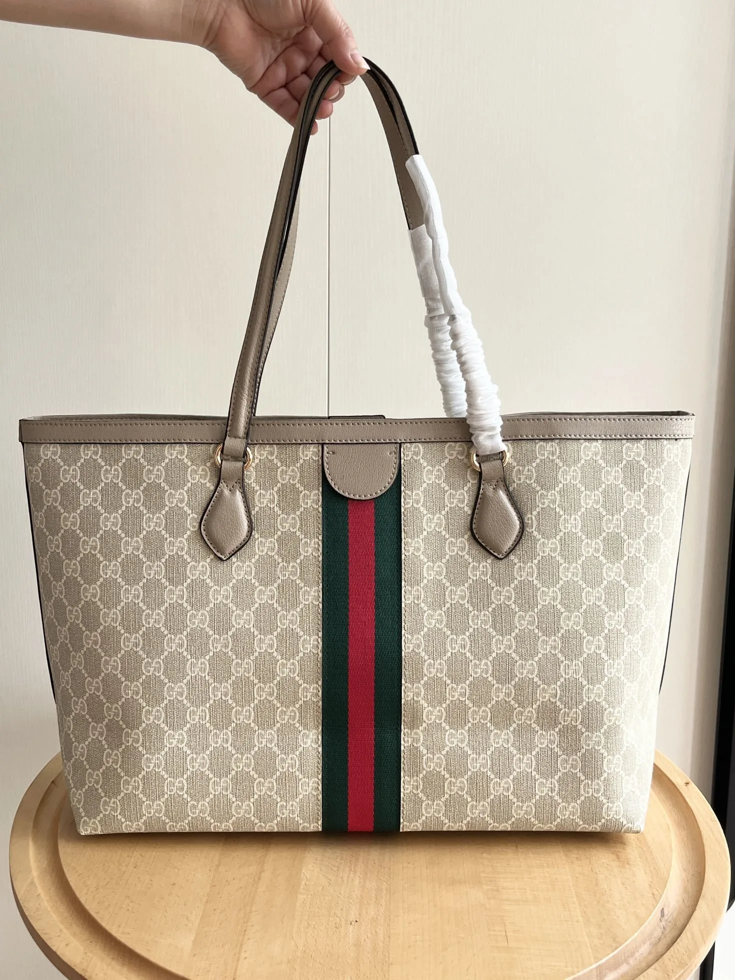 Gucci Ophidia medium tote bag Beige- Bag