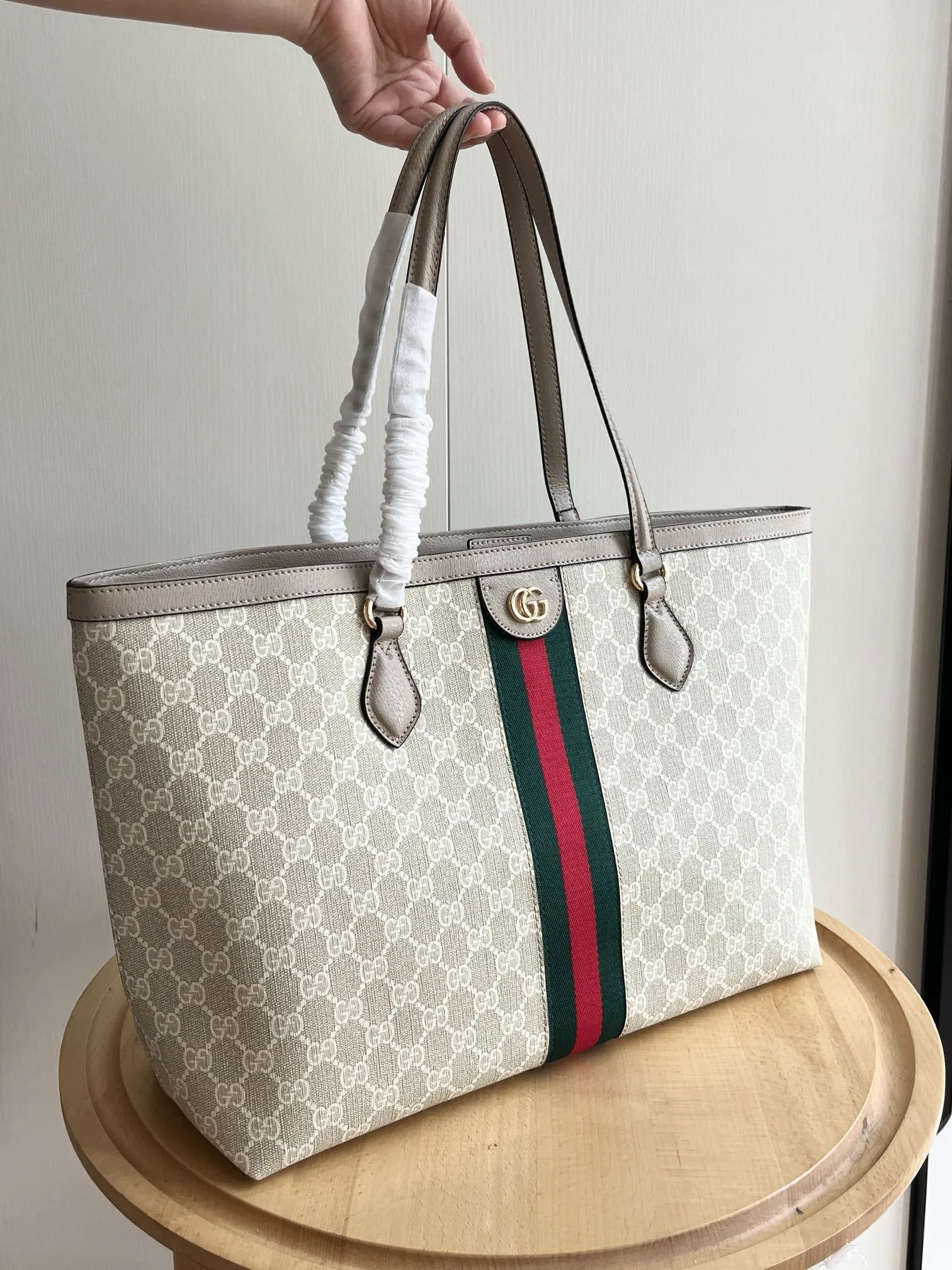 Gucci Ophidia medium tote bag Beige- Bag