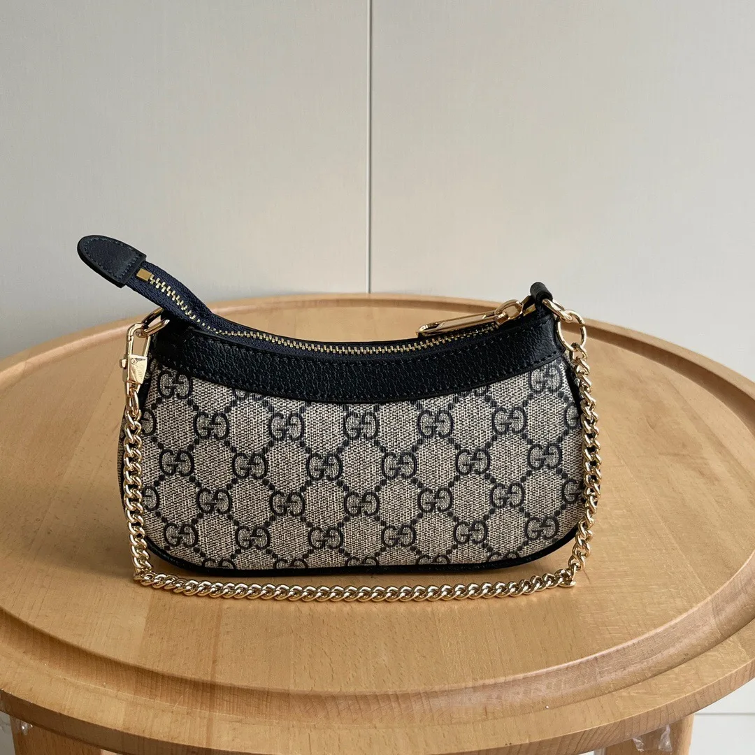 Gucci Ophidia Collection Mini Handbag - Beige And Black Bag