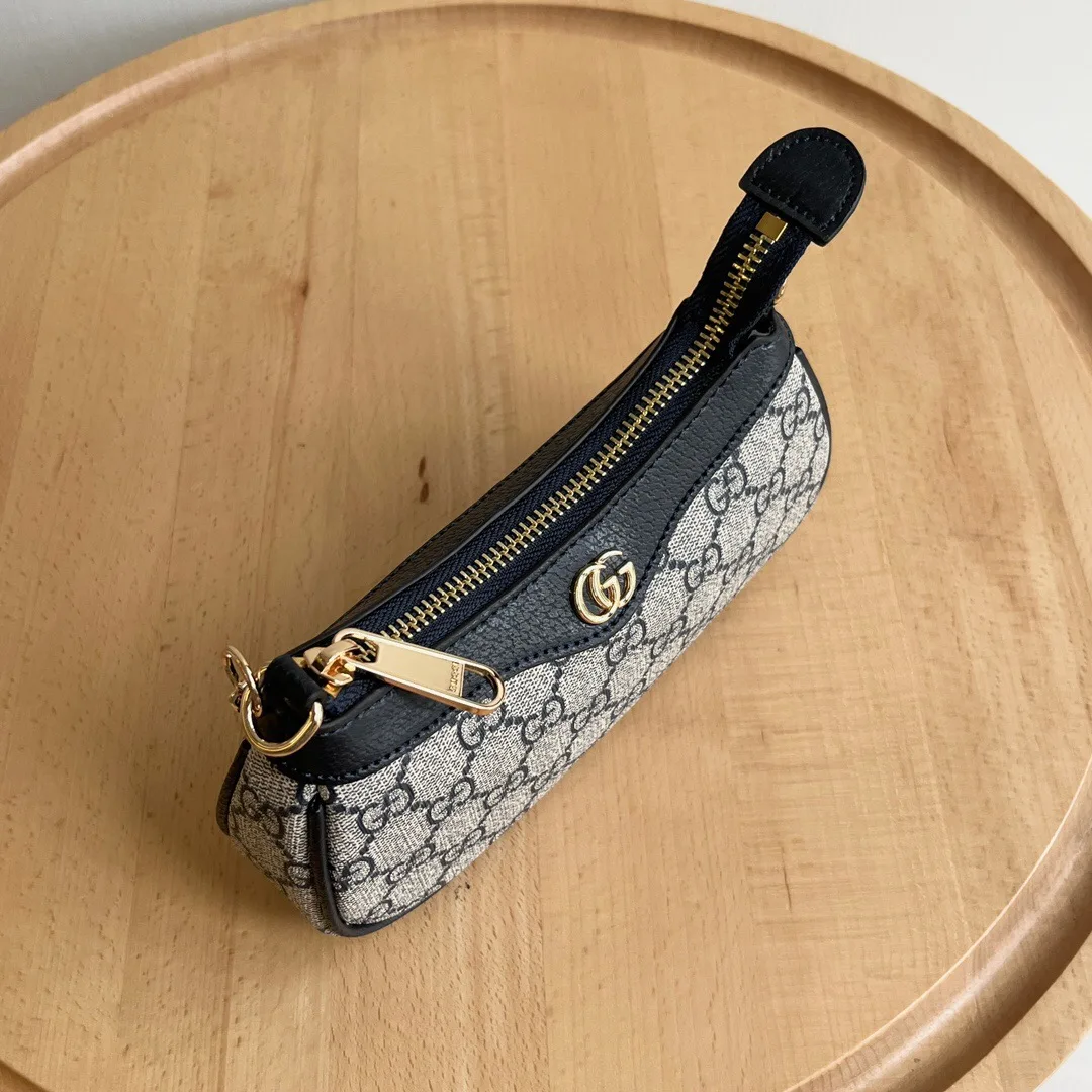 Gucci Ophidia Collection Mini Handbag - Beige And Black Bag