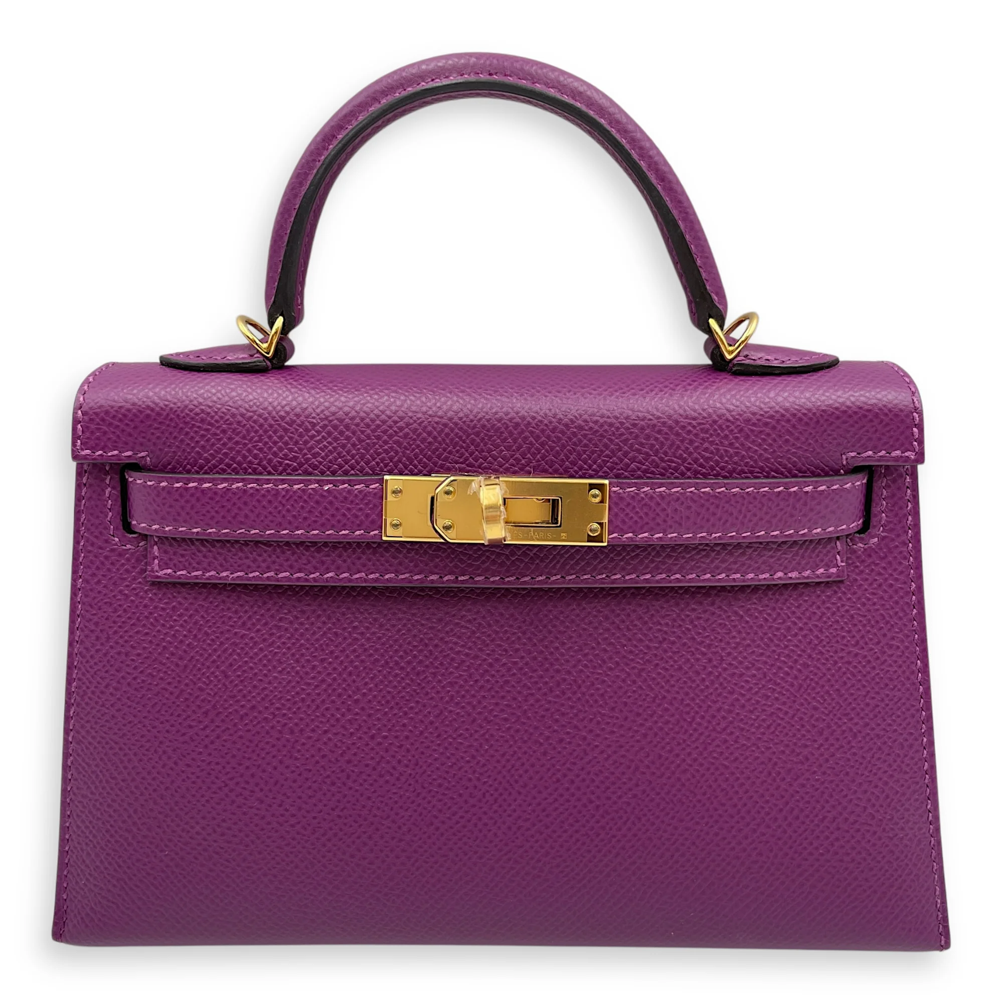 Sellier Kelly 20 Anemone in Epsom, Gold hardware
