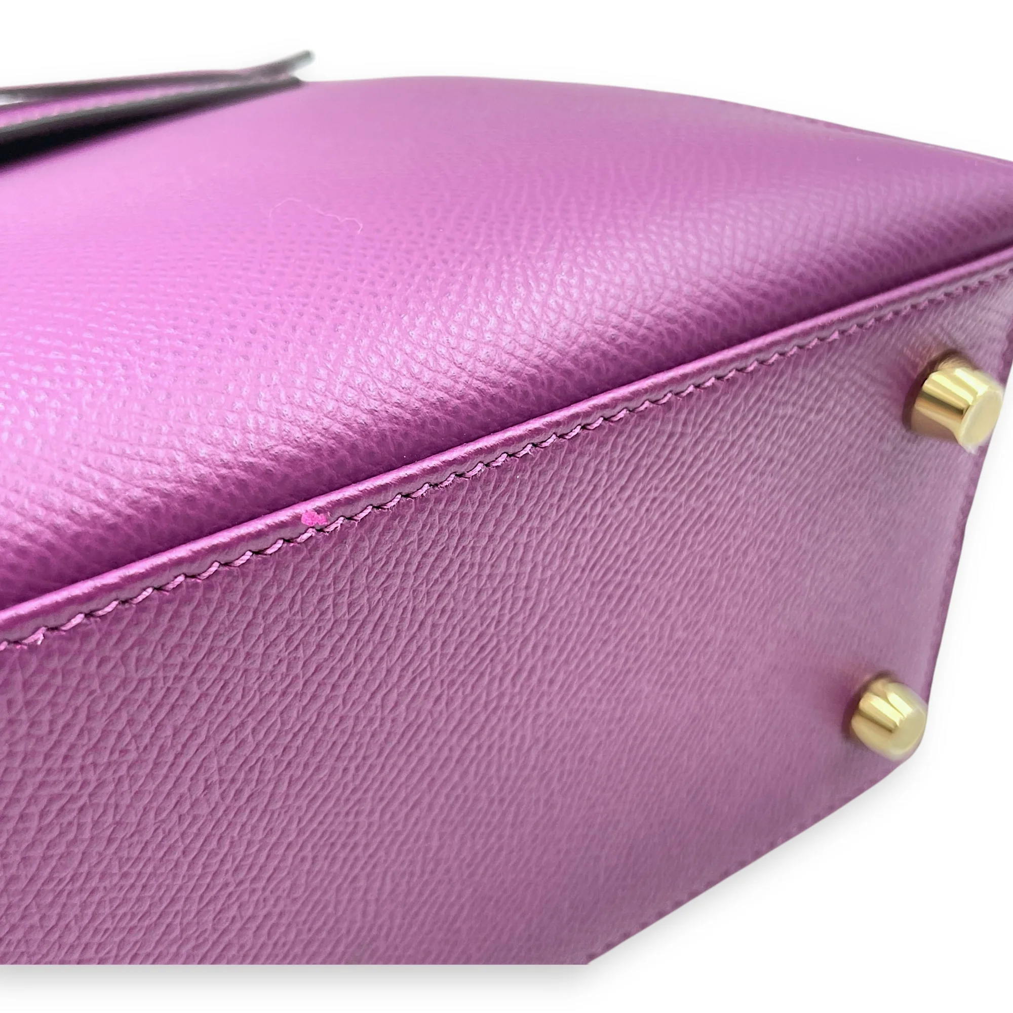 Sellier Kelly 25 Anemone in Epsom, Gold hardware