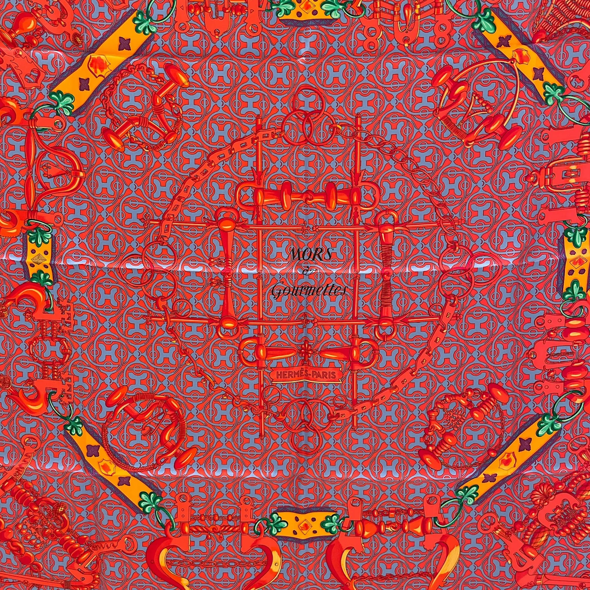 Mors Et Gourmettes 90 Rose/Vert/Rouge Scarf