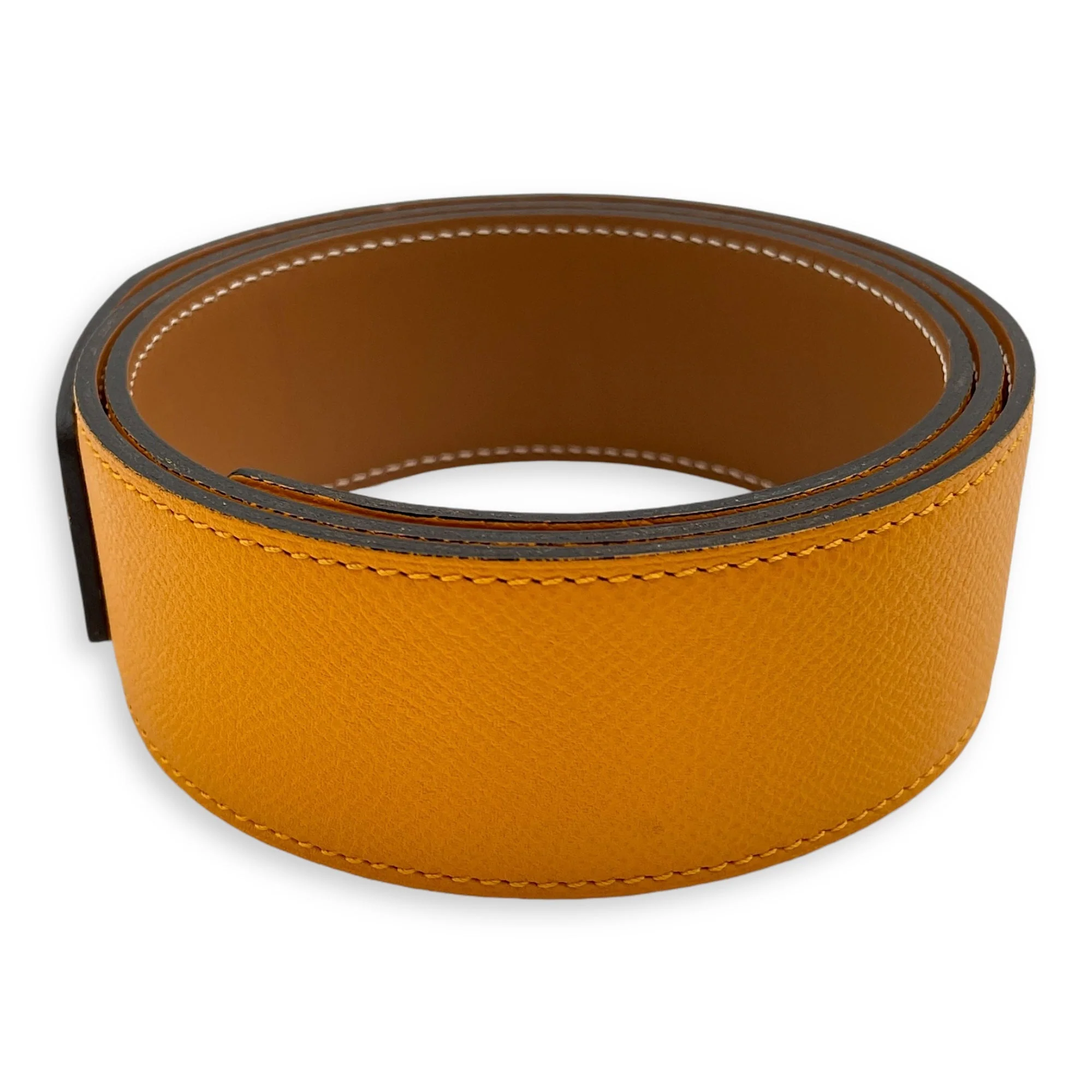 Belt strap 42mm Jaune D'or and Naturel Belt in Epsom/Swift