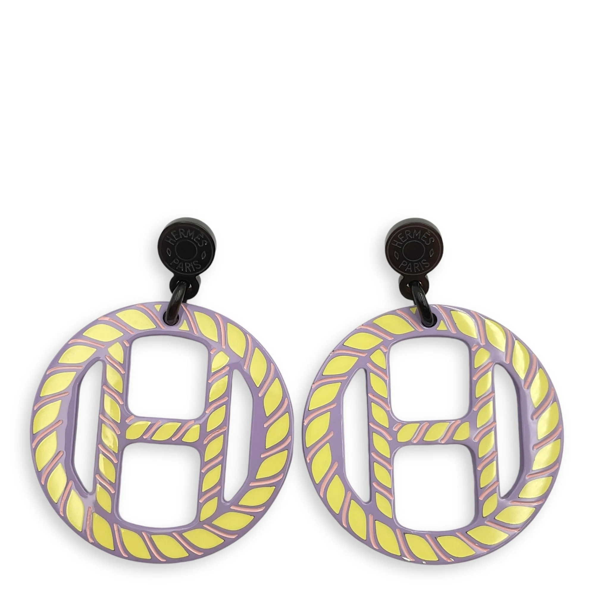 H Equipe Lilac/Jaune Earrings in