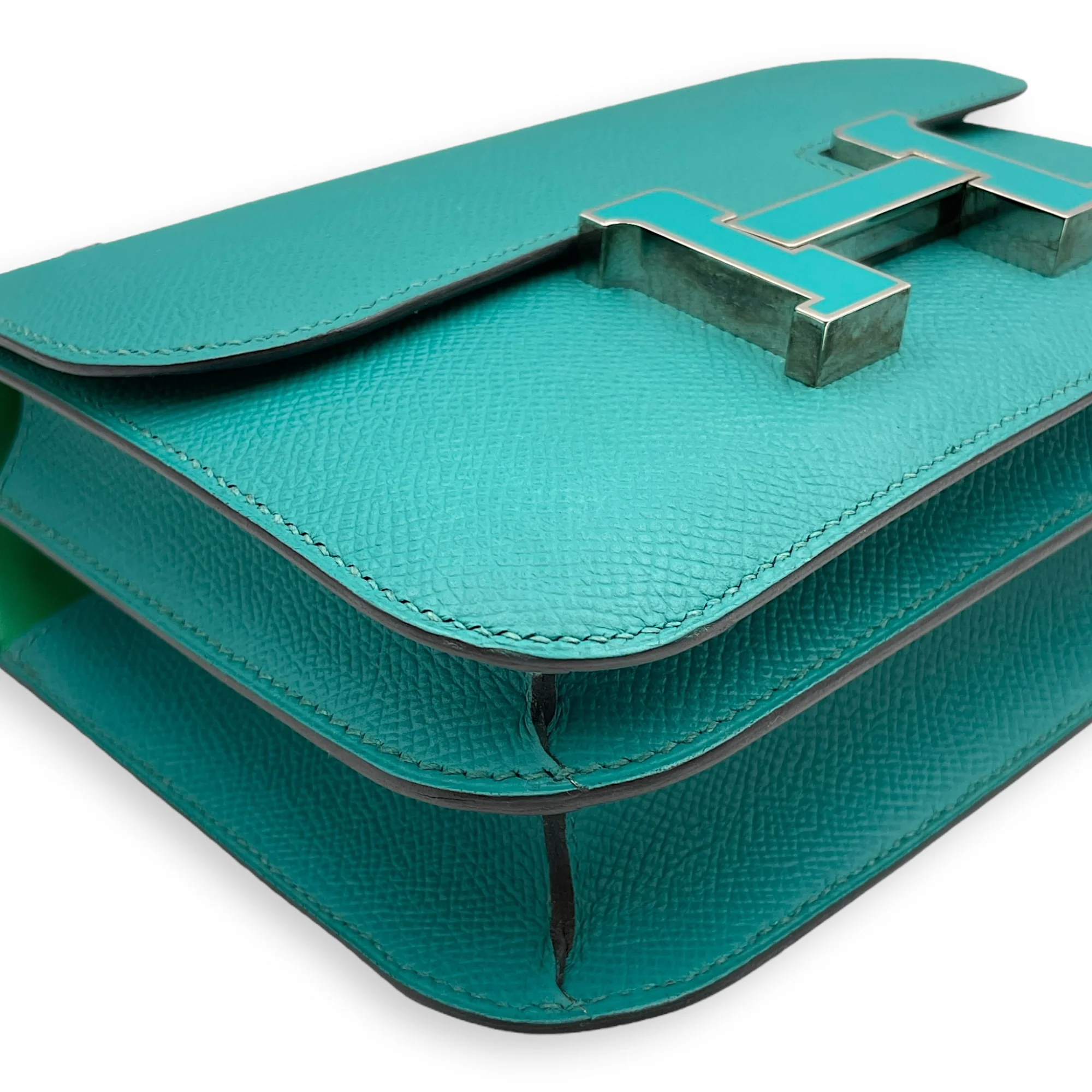 Constance 18 Paon/Menthe in Epsom, Enamel hardware