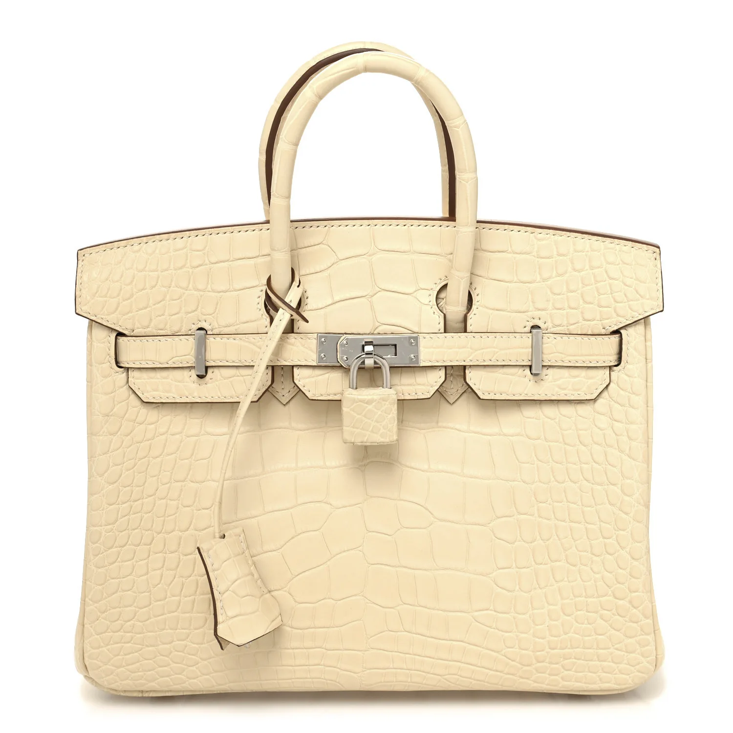 Matte Alligator Birkin 25 Vanille