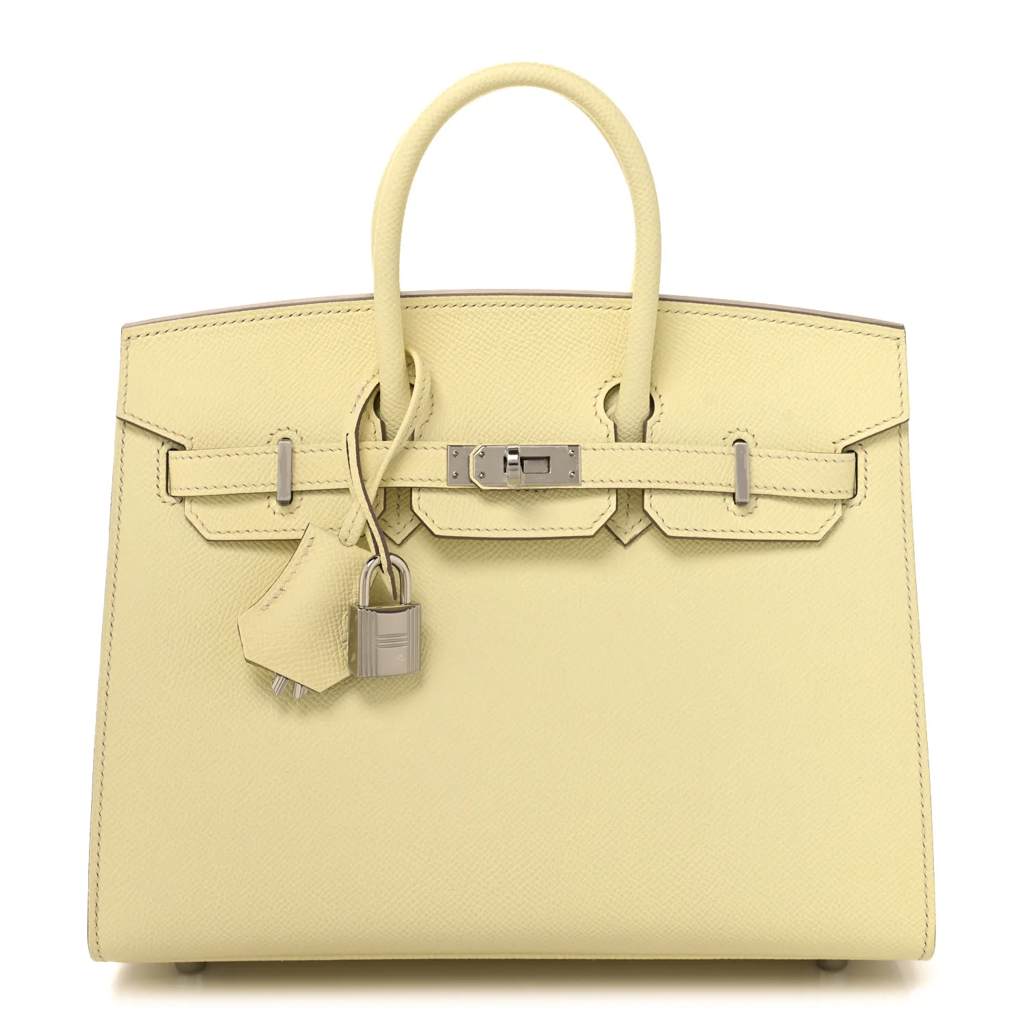 Epsom Birkin Sellier 25 Jaune Milton