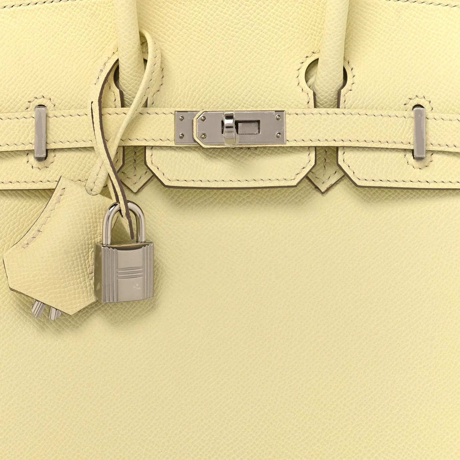 Epsom Birkin Sellier 25 Jaune Milton
