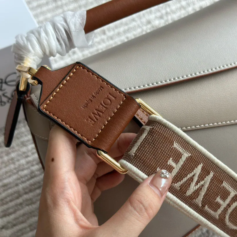 Puzzle bag in soft grained calfskin