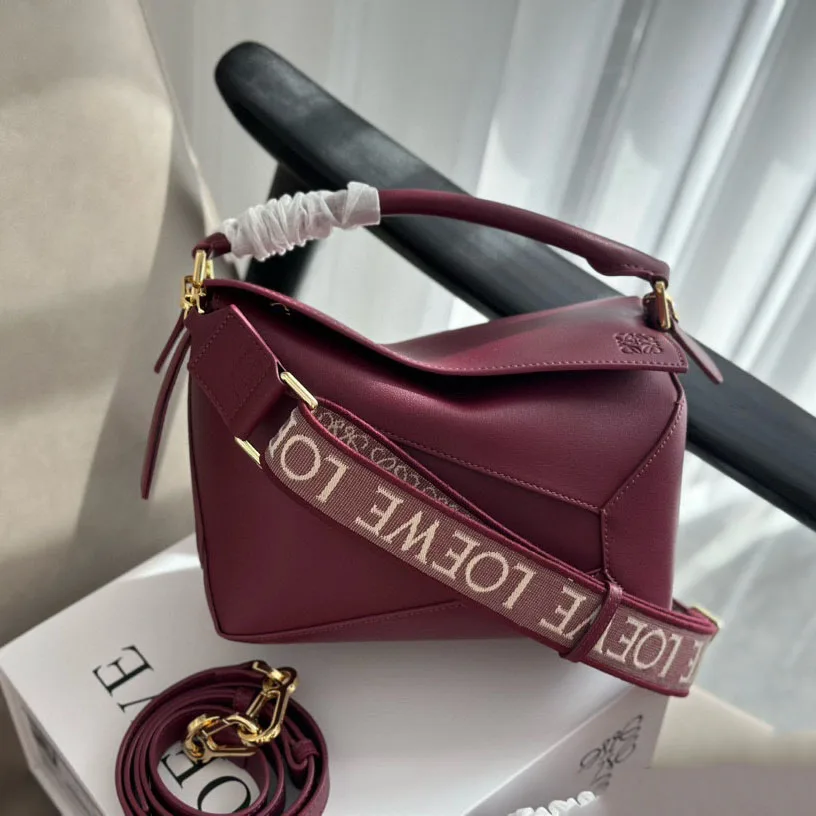 Puzzle bag in soft grained calfskin