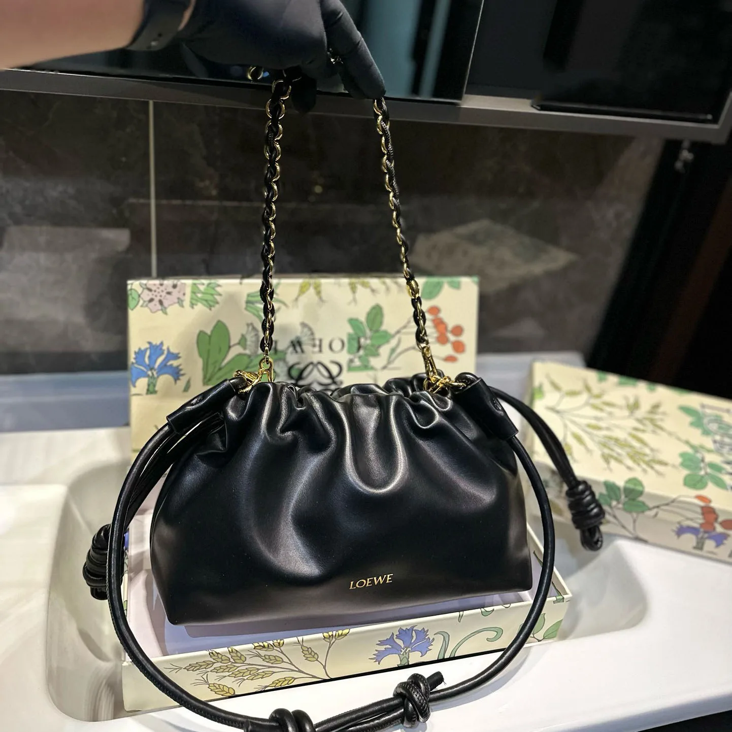 Flamenco purse in mellow nappa lambskin