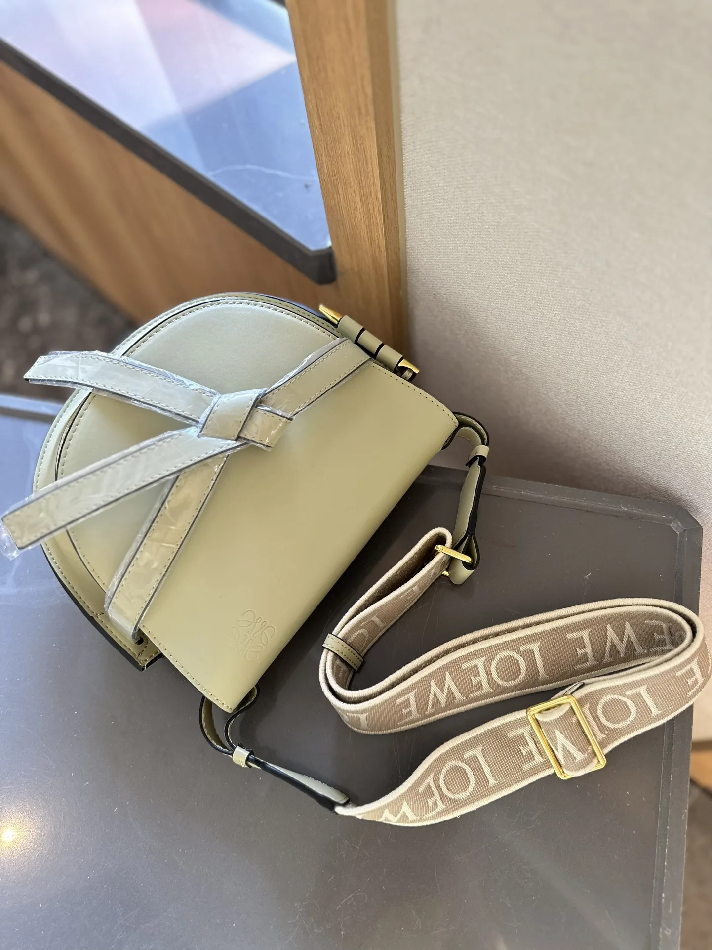 Gate Dual bag in soft calfskin and jacquard