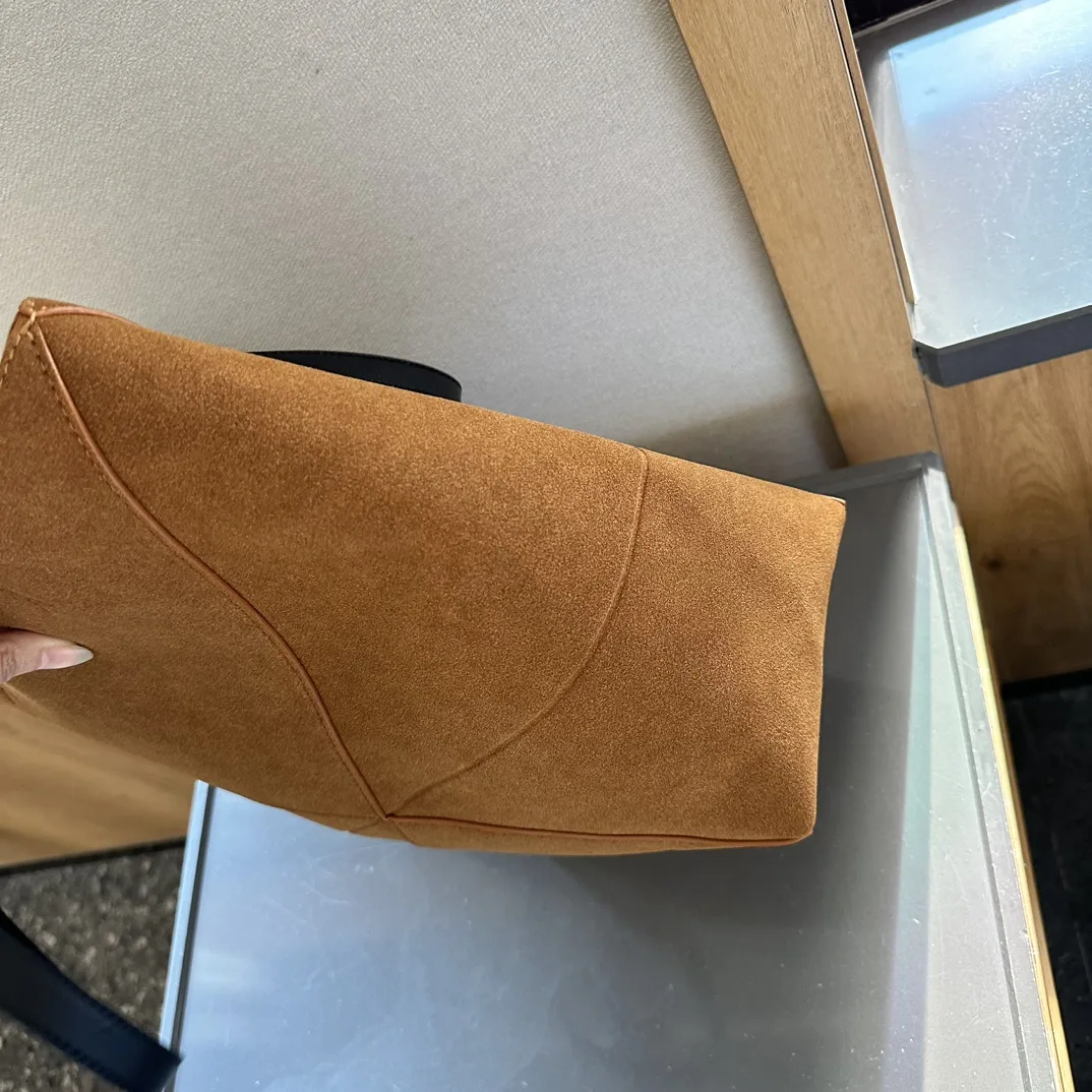 Puzzle Fold tote in shiny calfskin