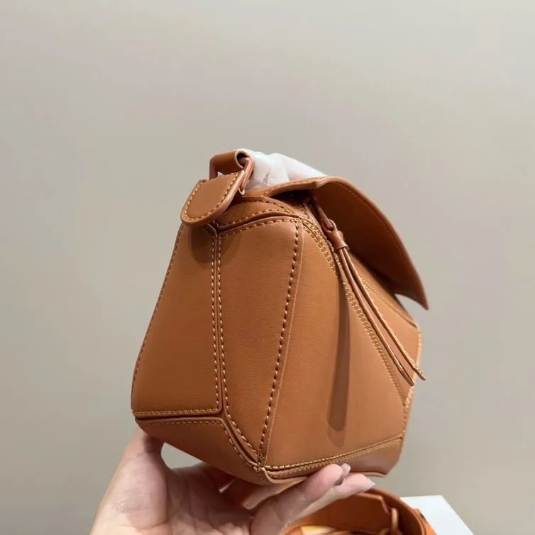 Puzzle bag in soft grained calfskin