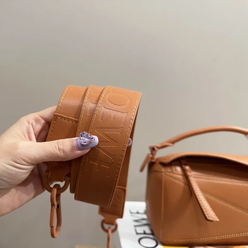 Puzzle bag in soft grained calfskin