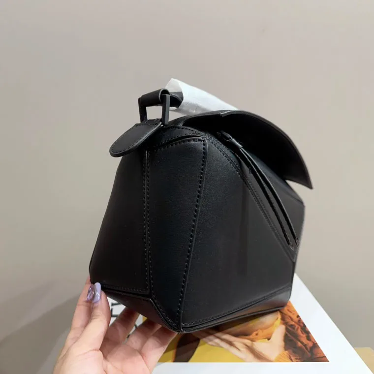 Puzzle bag in soft grained calfskin
