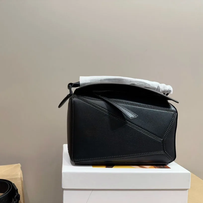 Puzzle bag in soft grained calfskin