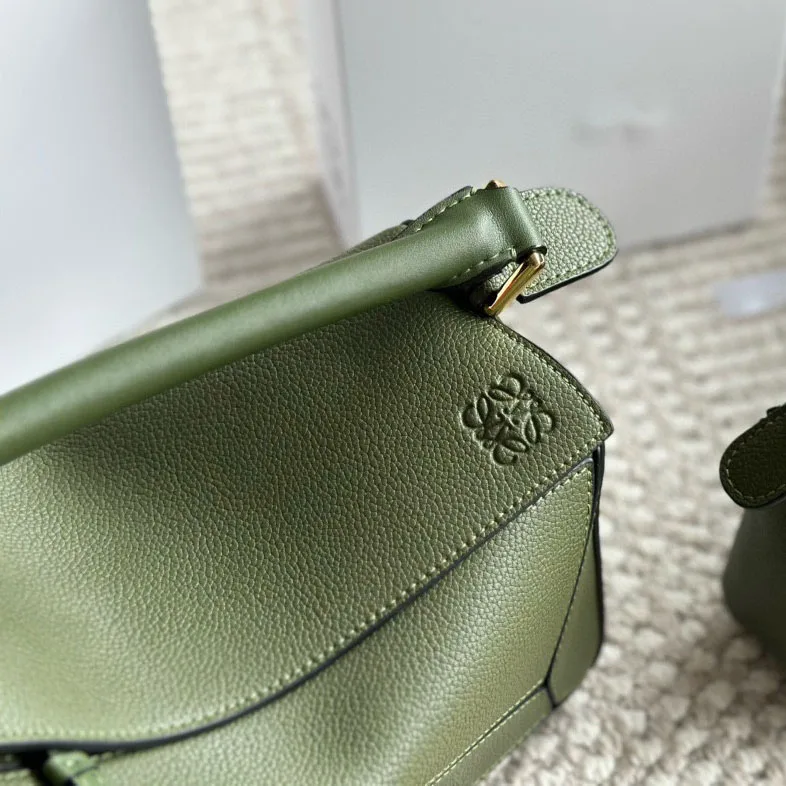 Puzzle bag in soft grained calfskin