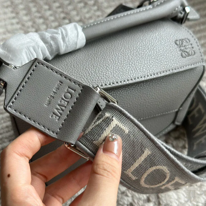 Puzzle bag in soft grained calfskin