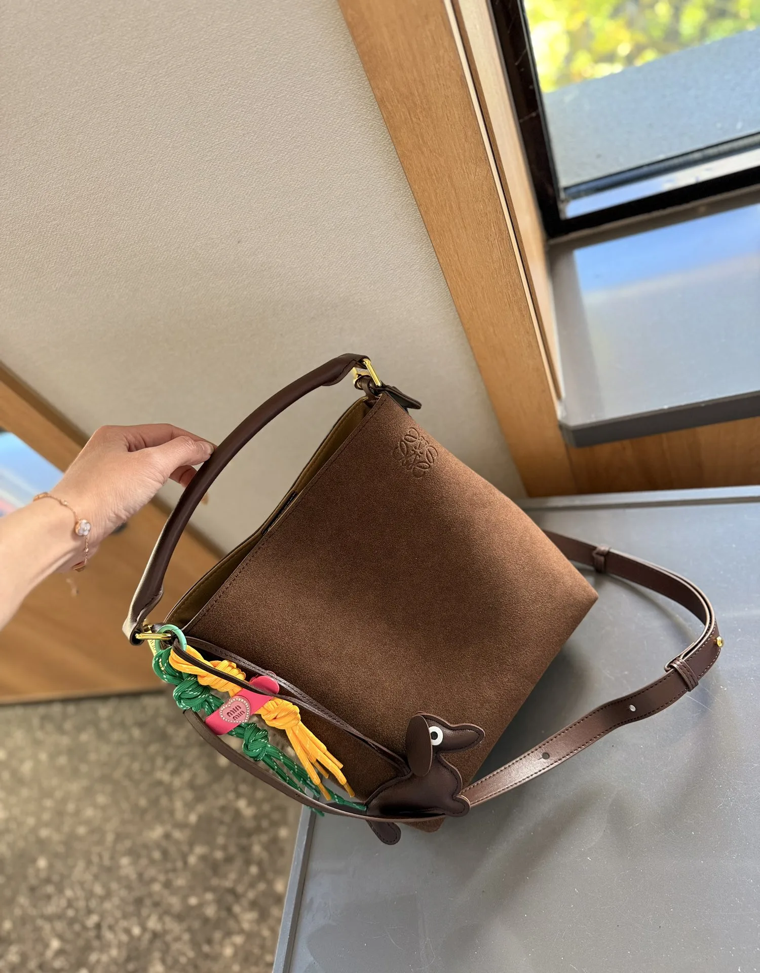 Suede Shoulder Bag