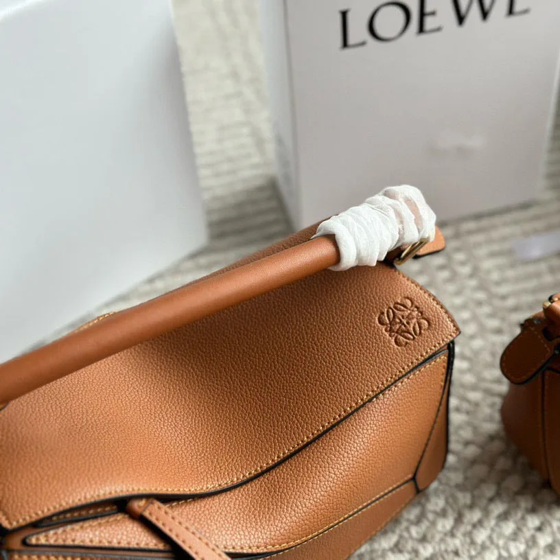 Puzzle bag in soft grained calfskin