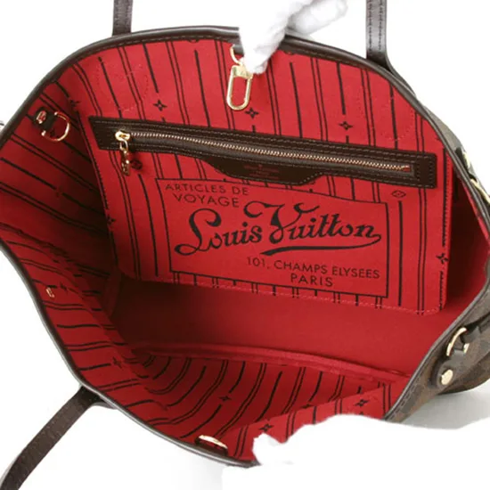 N51109 Neverfull PM Shoulder Bag Damier Ebene Canvas