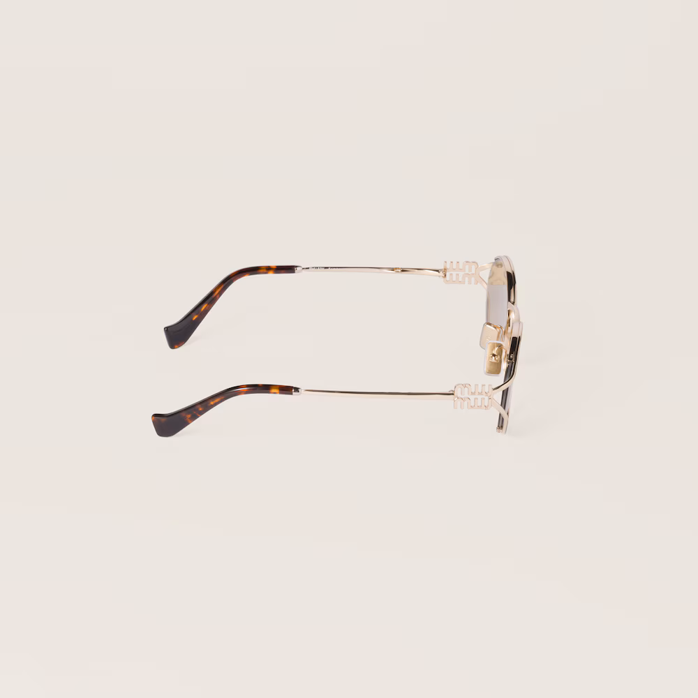 FROM THE RUNWAY Miu Miu Logo sunglasses- Camomile Lenses