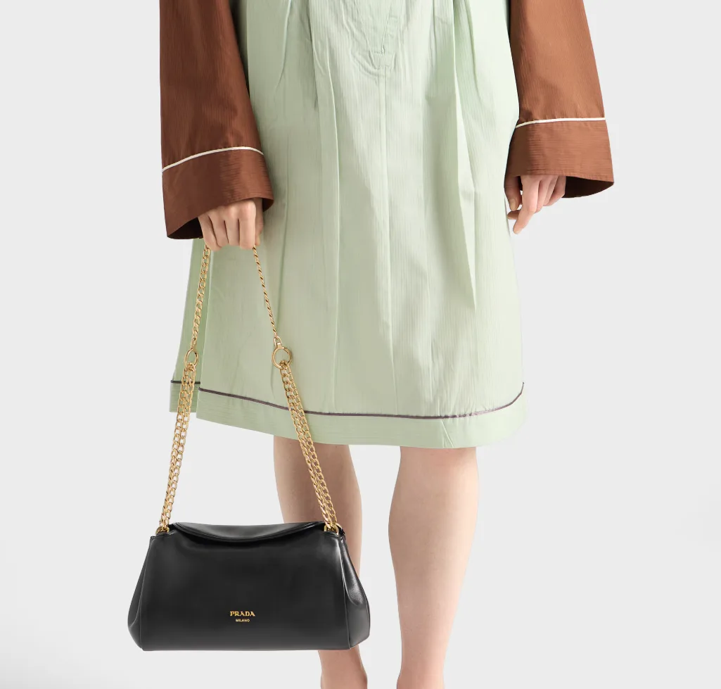 Prada Tumulte small nappa leather bag-Black