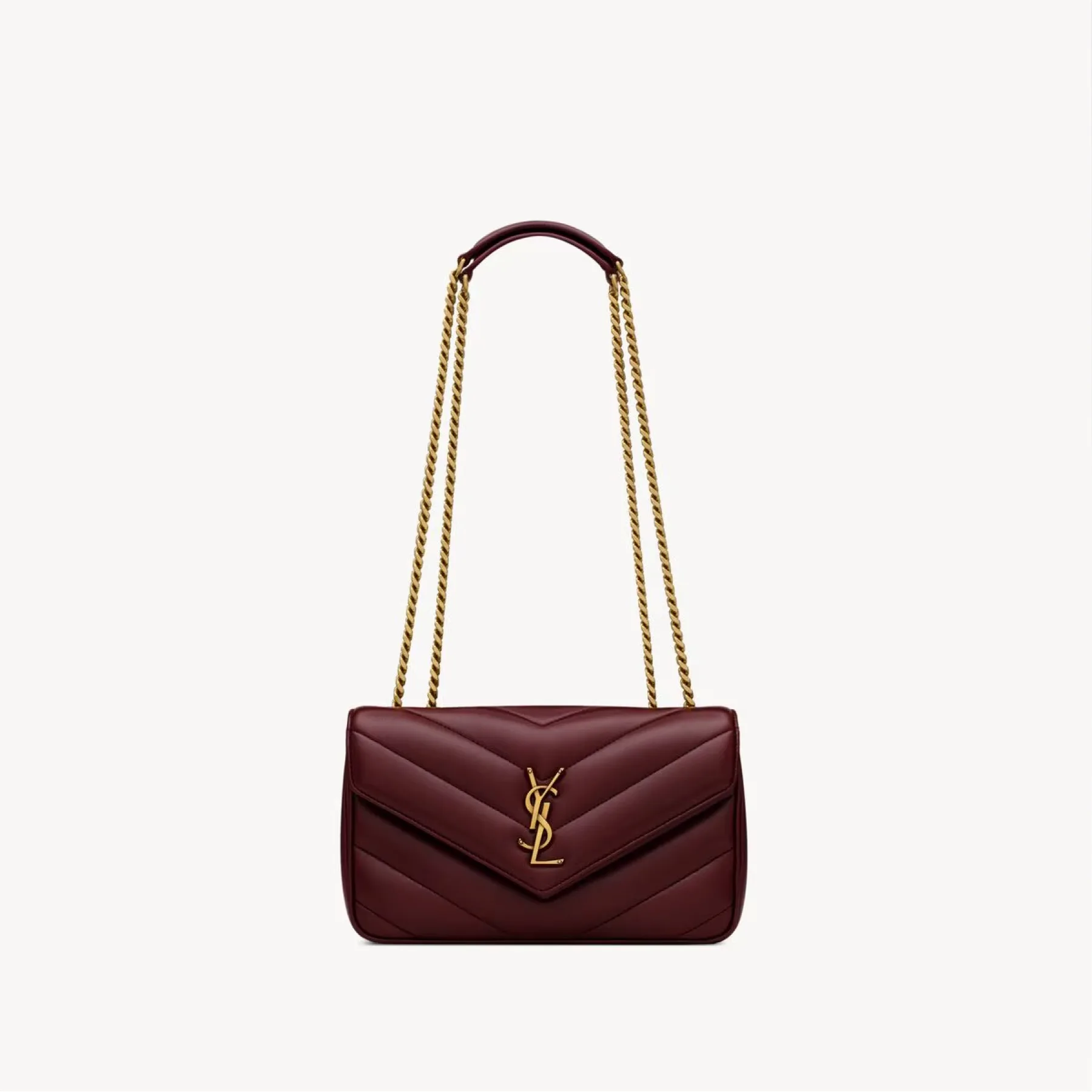 SAINT LAURENT LOULOU in MATELASSÉ Lambskin - Wine