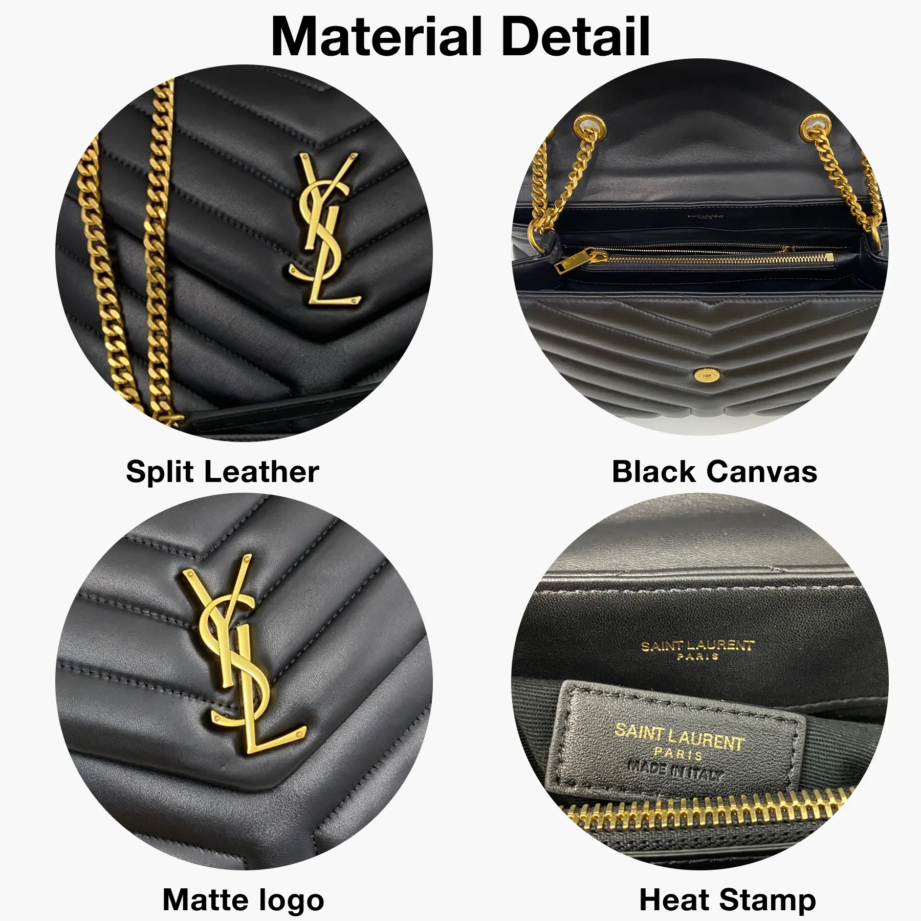 SAINT LAURENT Loulou medium quilted leather shoulder bag black - Bag