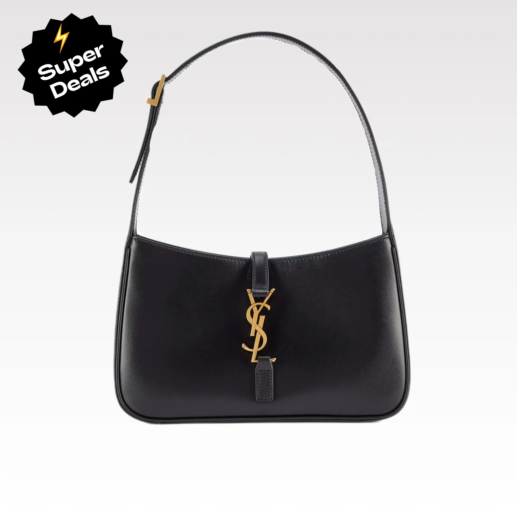 SAINT LAURENT YSL Croc-Embossed Le 5 à 7 Hobo Bag