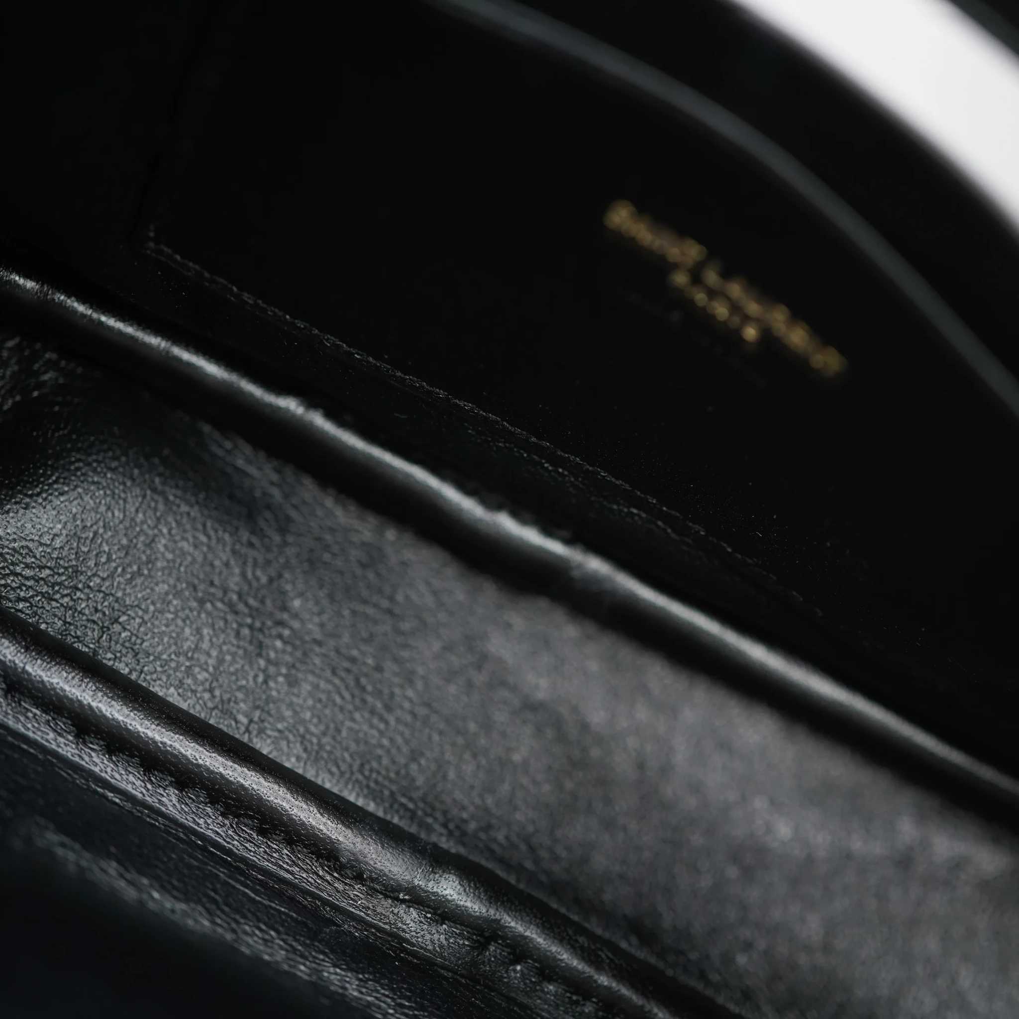 Saint Laurent Beige Chevron Calfskin Mini Lou Camera Bag