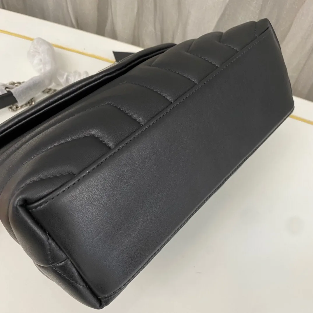 SAINT LAURENT Loulou Small Quilted Leather Shoulder Bag Black - Bag