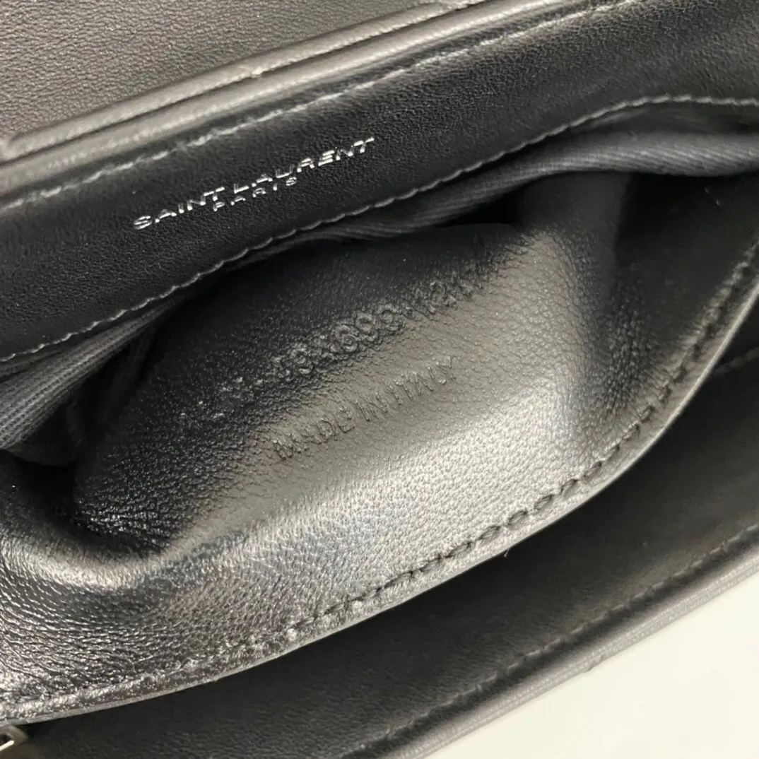 SAINT LAURENT Loulou Small Quilted Leather Shoulder Bag Black - Bag